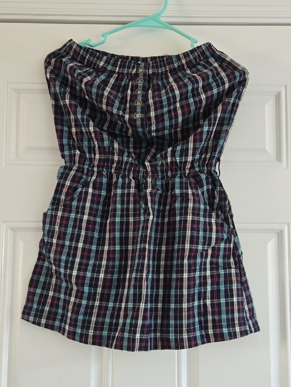 3 For 10) Old Navy Plaid Tubetop Romper XL